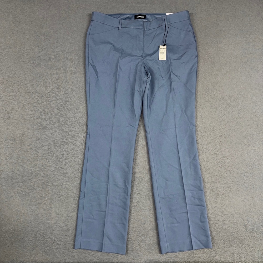 Express Pants Womens 14 Blue Editor Barely Boot Low Rise Stretch Dress Slacks